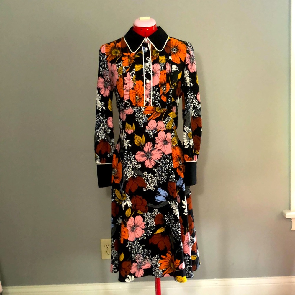 Halogen x Atlantic-Pacific floral dress